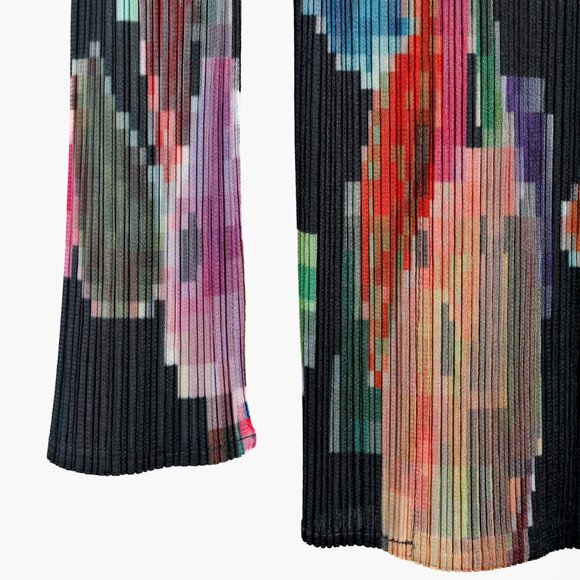 Pleats Please Issey Miyake Archival Pixelated Multicolour Flower Jacket, Size L - Picture 6 of 10